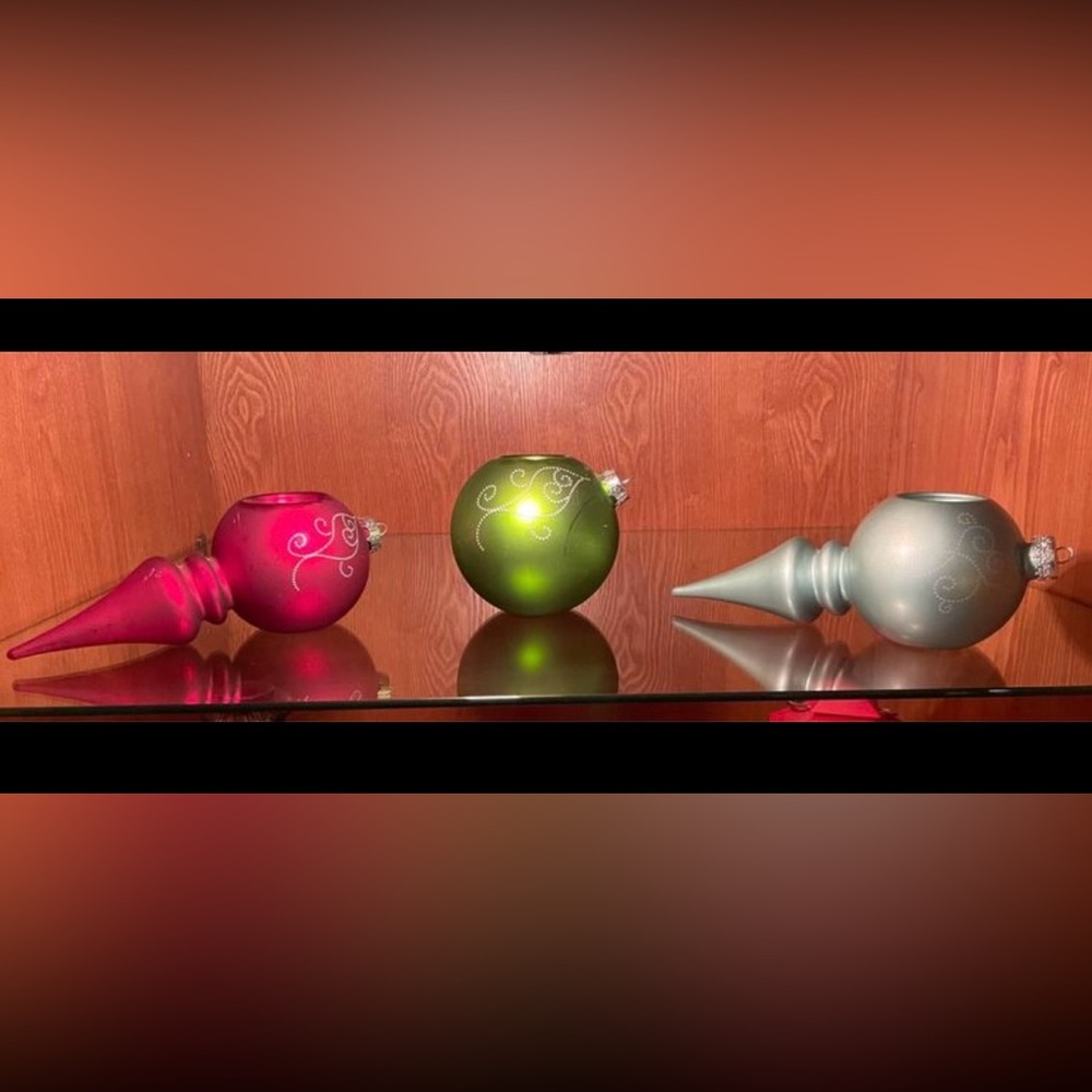 Partylite Xmas tea light holders